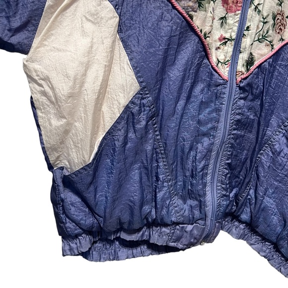 Vintage 90s Bolo Spirit Lavender Flowers Windbreaker Jacket Size Large - Picture 7 of 14